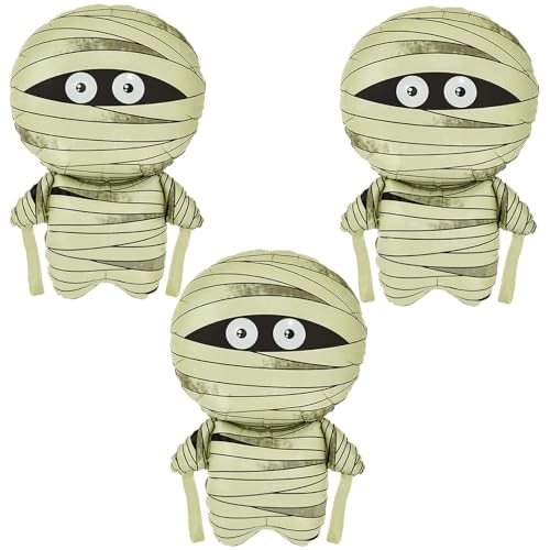 Mumie Ballon, 3pcs Halloween Folienballon, Halloween Deko Ballon, Halloween Luftballons Set, Party Deko Halloween, Partydekorationen für Halloween, Ostern, Karneval Mumie Ballon, 3pcs Halloween Folienballon, Halloween Deko Ballon, Halloween Luftballons Set, Party Deko Halloween, Partydekorationen für Halloween, Ostern, Karneval von ZOSIGN