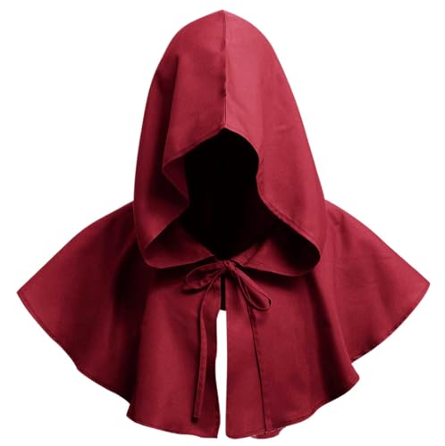 ZOSIGN Mittelalterliche Kapuze Hut, Weinrot Halloween Umhang, Zauberer Halloween Kostüm, Unisex Mittelalter Umhang, für Karneval Halloween Cosplay Kostüm ZOSIGN Mittelalterliche Kapuze Hut, Weinrot Halloween Umhang, Zauberer Halloween Kostüm, Unisex Mittelalter Umhang, für Karneval Halloween Cosplay Kostüm von ZOSIGN