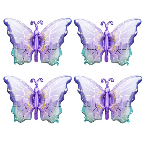 ZOSIGN 4 Stück XXL Schmetterling Luftballon, Lila Schmetterling Deko Geburtstag, Überraschungs Ballon für Kinder Geburtstag Hochzeit Schmetterling Themen Party ZOSIGN 4 Stück XXL Schmetterling Luftballon, Lila Schmetterling Deko Geburtstag, Überraschungs Ballon für Kinder Geburtstag Hochzeit Schmetterling Themen Party von ZOSIGN