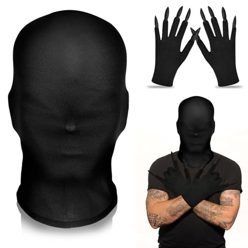 ZOSIGN Vollgesichtsmaske, Halloween Masken Vollgesichts, Halloween Handschuhe, Halloween Nagelhandschuhe, Unisex Gesichtslose Maske für Halloween Karneval Cosplay Party Kostüm ZOSIGN Vollgesichtsmaske, Halloween Masken Vollgesichts, Halloween Handschuhe, Halloween Nagelhandschuhe, Unisex Gesichtslose Maske für Halloween Karneval Cosplay Party Kostüm von ZOSIGN