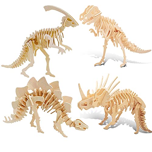 Hölzerne 3D Puzzle,3D Dinosaurier Puzzles,Dinosaurier 3D Puzzle,Dinosaurier aus Holz,3D Holz Puzzle für Kinder,Dinosaurier Modell,Geschenke für Kinder und Erwachsene (4 Stücke) Hölzerne 3D Puzzle,3D Dinosaurier Puzzles,Dinosaurier 3D Puzzle,Dinosaurier aus Holz,3D Holz Puzzle für Kinder,Dinosaurier Modell,Geschenke für Kinder und Erwachsene (4 Stücke) von ZPPLD