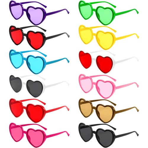 ZPQAODI 12 Stück Herzbrille, Farbe Herz Brille, Party Brille, Herzförmige Partybrille, Lustige Partybrillen für Fasching Foto Requisiten Geburtstagsfeier für Kinder und Erwachsene ZPQAODI 12 Stück Herzbrille, Farbe Herz Brille, Party Brille, Herzförmige Partybrille, Lustige Partybrillen für Fasching Foto Requisiten Geburtstagsfeier für Kinder und Erwachsene von ZPQAODI