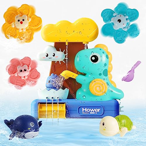 ZPQAODI Badewannenspielzeug Set für Kinder 1 2 3 4 5 Jahre,7 Stück Baby Badewannen Spielzeug Wasserspielzeug Squirting, Badespielzeug eignet Sich Geschenk zur Badezeit für Jungen und Mädchen von ZPQAODI