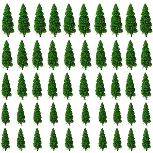 50 Stück Mini Landschaftsgestaltung, Miniatur-Modellbäume,Miniatur Bäume Modellbaum, Mini Landschaft Landschaftsgestaltung, Stücke Modell Bäume Für DIY Landschaft, Pappel Und Kiefer von ZPSOSPZ