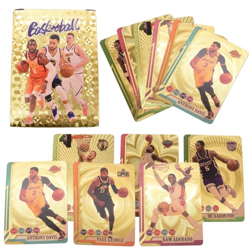 ZPSOSPZ 55Pcs Basketball Karten, Basketball Star Karte, Basketball Sammelkarten, Sammelalbum Basketball Karten, Trading Card Basketball-Karte Collector Box, für Fans, Kinder und Erwachsene von ZPSOSPZ