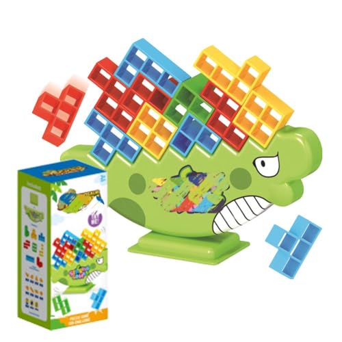 ZPSOSPZ Tetris Tower Balance Game,32 PCS Tetra Tower Spiel, Dinosaurier Balance Toy, Lustige Stapelspiel, Stapelblöcke Balancing Spiel, Kreatives Stapelspiel Spielzeug für Jungen Mädchen ab Jahre 3+ von ZPSOSPZ
