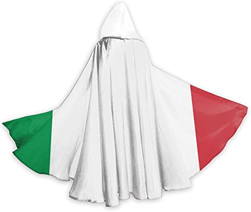 Umhang mit Kapuze, Umhang mit Italien-Flagge, volle Länge, Cosplay-Kostüm, ausgefallenes Umhang, Halloween-Dekorationen, Party Umhang mit Kapuze, Umhang mit Italien-Flagge, volle Länge, Cosplay-Kostüm, ausgefallenes Umhang, Halloween-Dekorationen, Party von ZQBDFC