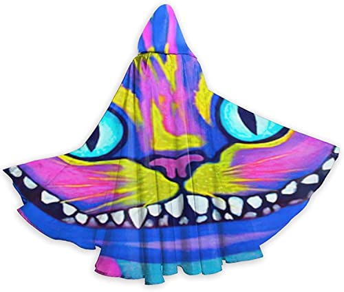 ZQBDFC Psychedelische lustige gruselige Grinsekatze Halloween Kapuzenumhang Erwachsene Herren und Damen Umhang Cosplay Party Zubehör Kleid Kleidung Geschenk Kostüme 40,6 x 150,9 x 180,9 cm ZQBDFC Psychedelische lustige gruselige Grinsekatze Halloween Kapuzenumhang Erwachsene Herren und Damen Umhang Cosplay Party Zubehör Kleid Kleidung Geschenk Kostüme 40,6 x 150,9 x 180,9 cm von ZQBDFC