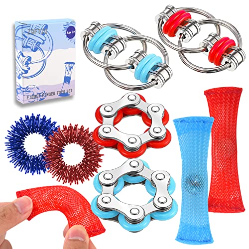 ZQFTZQ Marble Mesh Fidget Toys Set - 8 Pcs Sensory Anti Stress Toys for Adults, Teens, Boys & Girls - Flippy Bike Chain, Acupressure Rings, Metal Fidgets for ADHS, Easter, Stocking Stuffers ZQFTZQ Marble Mesh Fidget Toys Set - 8 Pcs Sensory Anti Stress Toys for Adults, Teens, Boys & Girls - Flippy Bike Chain, Acupressure Rings, Metal Fidgets for ADHS, Easter, Stocking Stuffers von ZQFTZQ