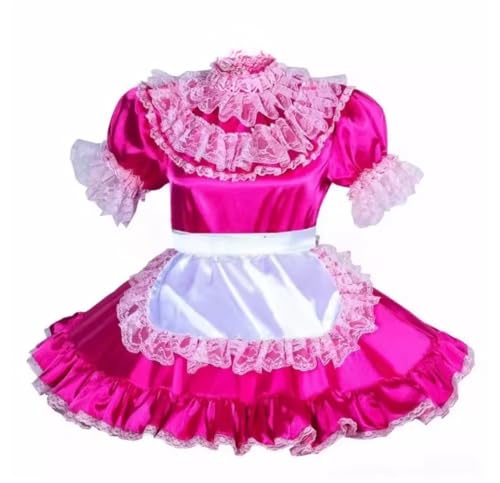 ZQIAOYUUPHOWF Männer Und Frauen Maid Sissy Abschließbar Rote Satin -Kleid Cosplay Kostüm Lolita,Männer,L ZQIAOYUUPHOWF Männer Und Frauen Maid Sissy Abschließbar Rote Satin -Kleid Cosplay Kostüm Lolita,Männer,L von ZQIAOYUUPHOWF