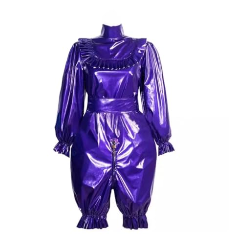ZQIAOYUUPHOWF Männer Und Frauen Maid Sissy PVC Abschließbares Flauschiges Kleid Cosplay Kostüm Halloween Party Lolita,FRAUEN,Xs von ZQIAOYUUPHOWF