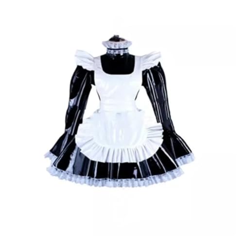 ZQIAOYUUPHOWF Männer Und Frauen Sissy Können PVC Long Sleeved Kleid Cosplay Maid Kostüm Lolita Sperren,FRAUEN,S von ZQIAOYUUPHOWF