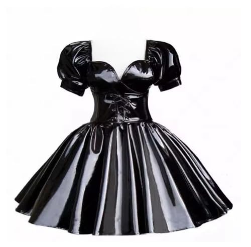 ZQIAOYUUPHOWF Männer Und Frauen Sissy Können Schwarzes PVC -Kleid, Maid Cosplay Kostüm Lolita Sperren,Männer,S ZQIAOYUUPHOWF Männer Und Frauen Sissy Können Schwarzes PVC -Kleid, Maid Cosplay Kostüm Lolita Sperren,Männer,S von ZQIAOYUUPHOWF