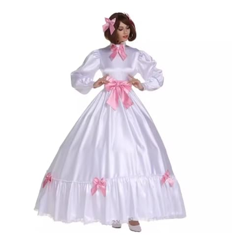 ZQIAOYUUPHOWF Männer Und Frauen Sissy Long Sleeved Bow Maid Cosplay Outfit Lolita,FRAUEN,L von ZQIAOYUUPHOWF