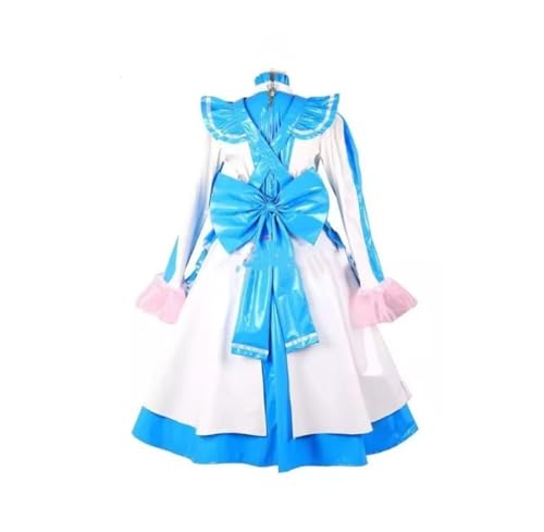 ZQIAOYUUPHOWF Männer Und Frauen Sissy PVC Rüschen Seitenlänge Länge Schließbares Kleid Cosplay Kostüm Lolita,Männer,M von ZQIAOYUUPHOWF