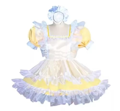 ZQIAOYUUPHOWF Männer Und Frauen Sissy Satin Abschließbares Kleid, Maid Cosplay Kostüm Lolita,Männer,Xs ZQIAOYUUPHOWF Männer Und Frauen Sissy Satin Abschließbares Kleid, Maid Cosplay Kostüm Lolita,Männer,Xs von ZQIAOYUUPHOWF