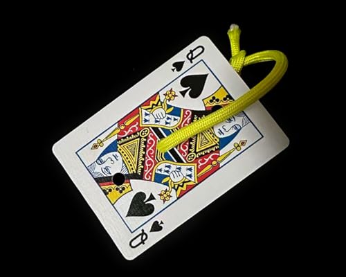 Poker Magic Tricks String Through Card Strings Jumps between Three Holes Card Magia Close-up Street Illusions Gimmicks Mentalism Props von ZQION