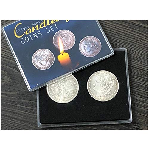 ZQION Candlelight Coins Set Magic Tricks Morgan Coin Appear / Disappear Magia Magier Close Up Illusions Gimmick Requisiten Mentalismus Fun ZQION Candlelight Coins Set Magic Tricks Morgan Coin Appear / Disappear Magia Magier Close Up Illusions Gimmick Requisiten Mentalismus Fun von ZQION