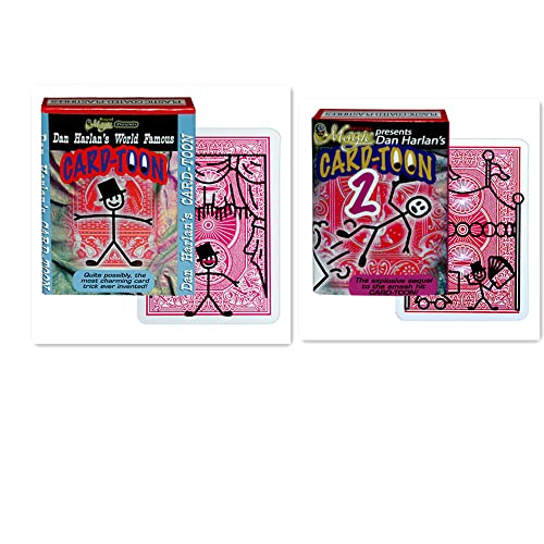 Card-Toon #1 und #2 Karte Zaubertricks Animation CardToon Deck Magie Nahaufnahme Illusionen Gimmick Mentalismus Spielkarte Magie von ZQION