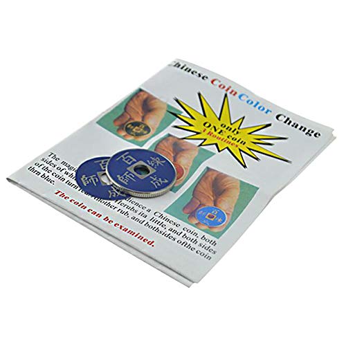 ZQION Chinesische Münze Farbwechsel Zaubertricks Nahaufnahme Bühne Illusionen Mentalismus Magie Gimmick Magier Requisiten Zubehör von ZQION