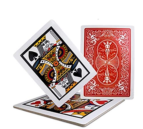 ZQION Jumbo Spielkarten Find The Queen Drei Karten Monte Red Bicycle Back Magic Trick Bühne Magic Close Up Classic Magic Gimmick, 20,3 x 27,9 cm ZQION Jumbo Spielkarten Find The Queen Drei Karten Monte Red Bicycle Back Magic Trick Bühne Magic Close Up Classic Magic Gimmick, 20,3 x 27,9 cm von ZQION