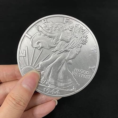 ZQION Jumbo Walking Liberty Half Dollar (7,3 cm) Zaubertricks Münze erscheinende Magia Magier Nahaufnahme Street Illusions Requisiten Zubehör von ZQION