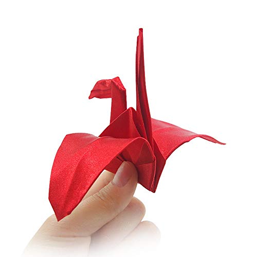 ZQION Origamagic - Zaubertrick Schals zu Papier Kran Trick Bühne Illusion Gimmick Zubehör Requisiten Funny Magica (Rot) von ZQION