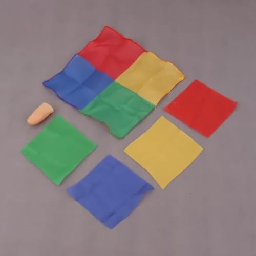 ZQION Schals Fusion Magic Tricks Vier zu Eins Schal Seide Wiederherstellung Magische Requisiten Nahaufnahme Street Illusions Easy Magic von ZQION