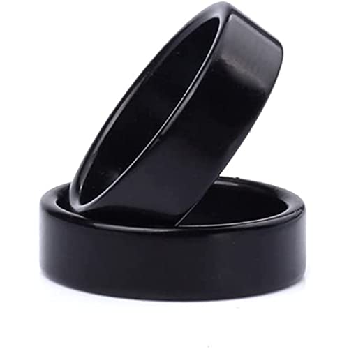 ZQION Schwarzer starker magnetischer PK-Ring-Magnet, Münze, magische Tricks, Requisiten, Fingerdekoration, Zauberring, Illusion, Gimmick-Zubehör (21 mm) (18 mm, schwarz) von ZQION