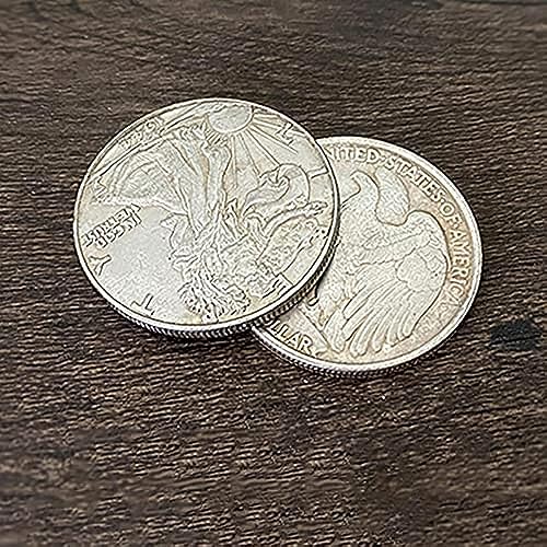 ZQION Gravity Flipper Coin Magic Tricks Walking Liberty Half Dollar Magic Magician Close Up Illusions Gimmick Props Mentalismus von ZQION