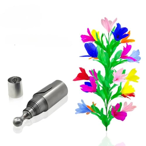 ZQION Vanishing Cane to Flower (21 Flowers) Magic Tricks Metal Vanishing Cane Stage Flower Comedy Magic Props Classic Magic Illsuions Magician Gimmicks (Silver Wand with Flower) von ZQION