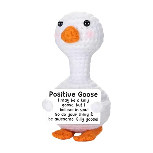 ZQSFPK Positive Häkeltiere, 1 alberne Gans, handgefertigt, emotionale Unterstützung, Häkelgeschenk für Frauen, Geburtstagsgeschenk für Tochter, Freundin, Teenager, Mädchen, Abschlussgeschenk, 7 cm ZQSFPK Positive Häkeltiere, 1 alberne Gans, handgefertigt, emotionale Unterstützung, Häkelgeschenk für Frauen, Geburtstagsgeschenk für Tochter, Freundin, Teenager, Mädchen, Abschlussgeschenk, 7 cm von ZQSFPK