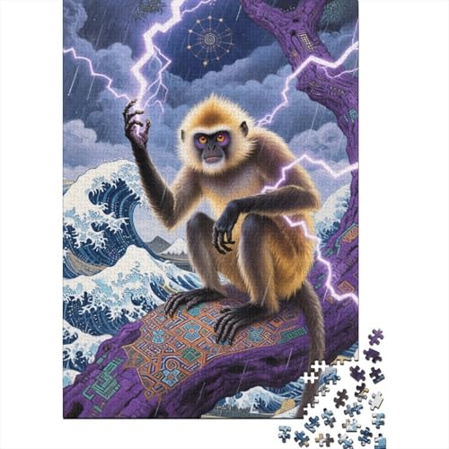AFFE 1000 Teile Puzzle Farbenfrohes Legespiel Rätsel Euzzles Für Erwachsene Klassische Puzzlespiele Für Erwachsene Kinder Home Dekoration 1000pcs (75x50cm) von ZRHSADO
