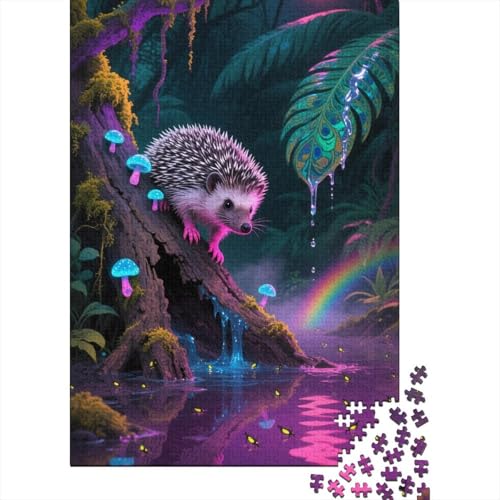 Afrikanischer Pygmee Hedgehog 1000 Teile Puzzle Farbenfrohes Legespiel Rätsel Lernspiel Klassische Puzzlespiele Puzzles Für Erwachsene Für Die Ganze Familie 1000pcs (75x50cm) von ZRHSADO