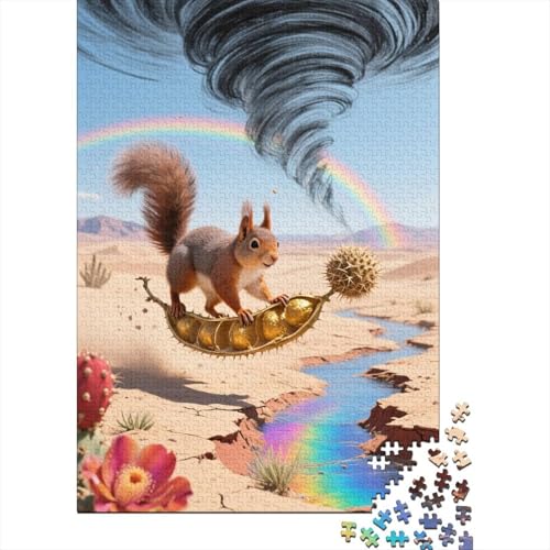 Eichhörnchen Puzzle 1000 Teile Geschicklichkeitsspiel Rätsel Herausforderung Spielzeug Klassische Puzzlespiele Puzzles Für Erwachsene Für Die Ganze Familie 1000pcs (75x50cm) von ZRHSADO