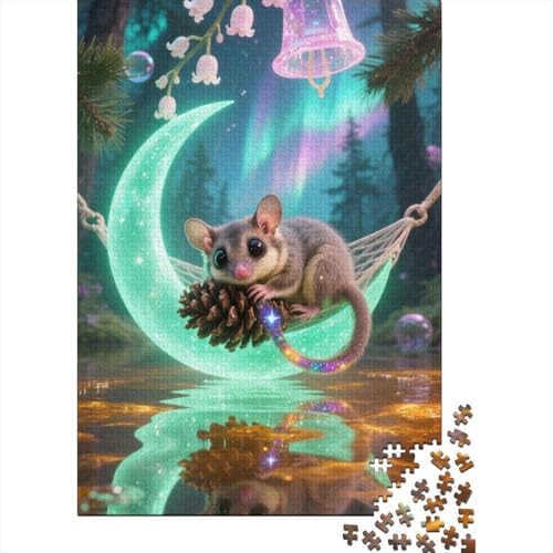 Fliegendes Eichhörnchen Puzzle 1000 Teile Geschicklichkeitsspiel Rätsel Herausforderung Spielzeug Klassische Puzzlespiele Für Erwachsene Kinder Home Dekoration 1000pcs (75x50cm) von ZRHSADO