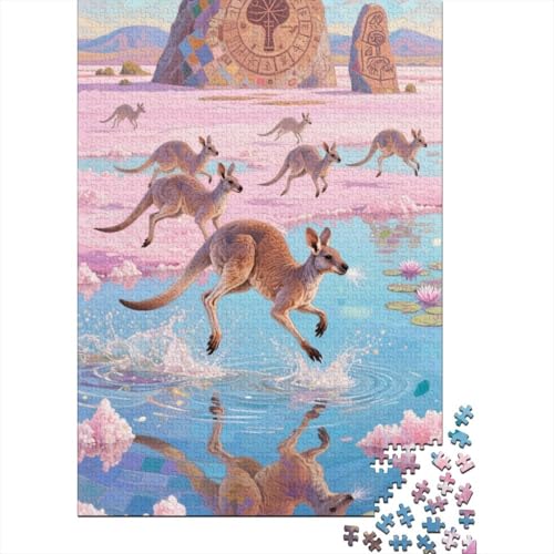 Kanguru 1000 Teile Puzzle Farbenfrohes Legespiel Rätsel Herausforderung Spielzeug Klassische Puzzlespiele Für Erwachsene Kinder Home Dekoration 1000pcs (75x50cm) von ZRHSADO