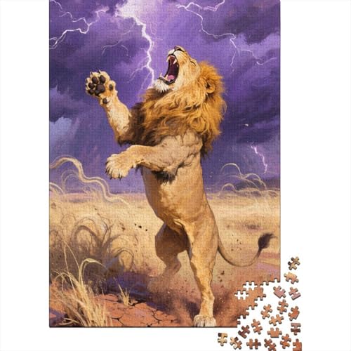 Löwen Puzzle 1000 Teile Geschicklichkeitsspiel Rätsel Herausforderung Spielzeug Klassische Puzzlespiele Puzzles Für Erwachsene Für Die Ganze Familie 1000pcs (75x50cm) von ZRHSADO