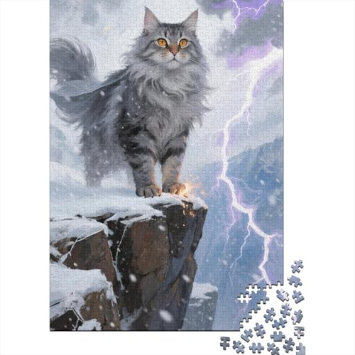 Maine Coon Puzzle 1000 Teile Geschicklichkeitsspiel Rätsel Euzzles Für Erwachsene Klassische Puzzlespiele Puzzles Für Erwachsene Für Die Ganze Familie 1000pcs (75x50cm) von ZRHSADO