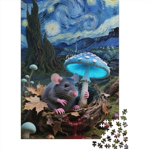Octodon Degus 1000 Teile Puzzle Geschicklichkeitsspiel Rätsel Euzzles Für Erwachsene Klassische Puzzlespiele Für Erwachsene Kinder Für Die Ganze Familie 1000pcs (75x50cm) von ZRHSADO
