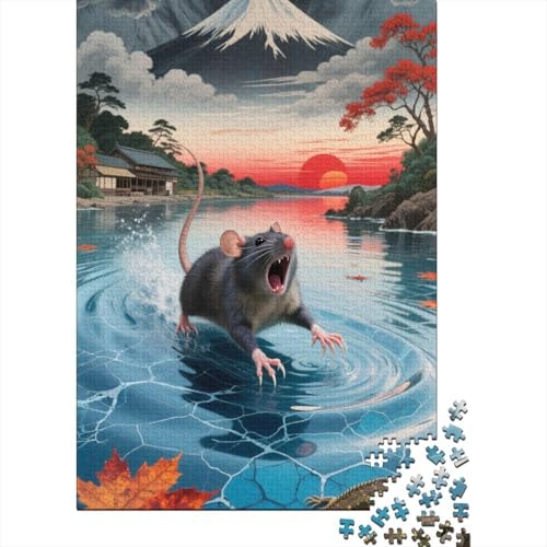 Octodon Degus Puzzle 1000 Teile Geschicklichkeitsspiel Rätsel Euzzles Für Erwachsene Klassische Puzzlespiele Puzzles Für Erwachsene Für Die Ganze Familie 1000pcs (75x50cm) von ZRHSADO