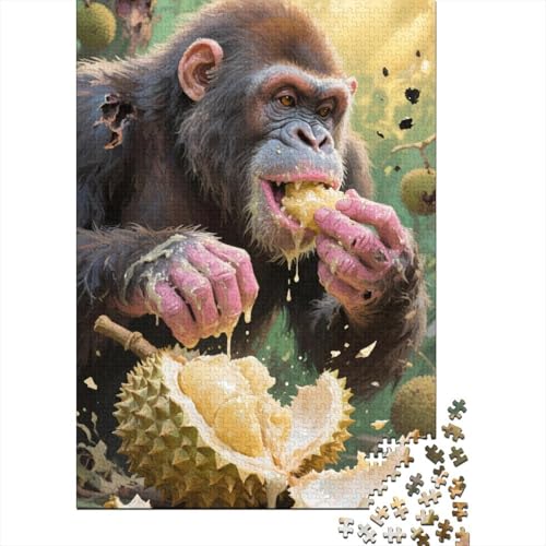 Orangutan Puzzle 1000 Teile Geschicklichkeitsspiel Rätsel Herausforderung Spielzeug Klassische Puzzlespiele Für Erwachsene Kinder Für Die Ganze Familie 1000pcs (75x50cm) von ZRHSADO