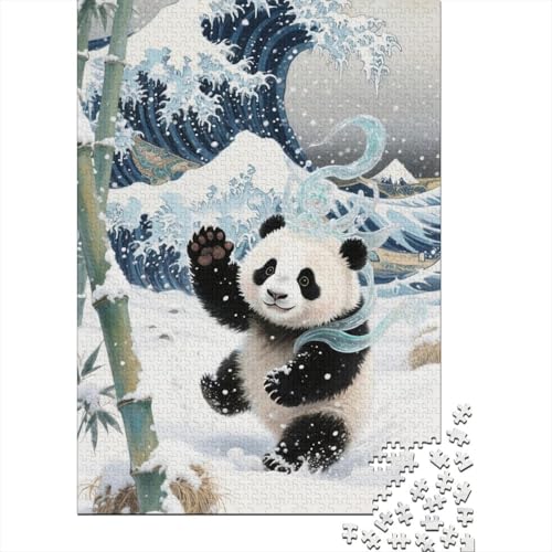 Panda 1000 Teile Puzzle Farbenfrohes Legespiel Rätsel Herausforderung Spielzeug Klassische Puzzlespiele Puzzles Für Erwachsene Home Dekoration 1000pcs (75x50cm) von ZRHSADO