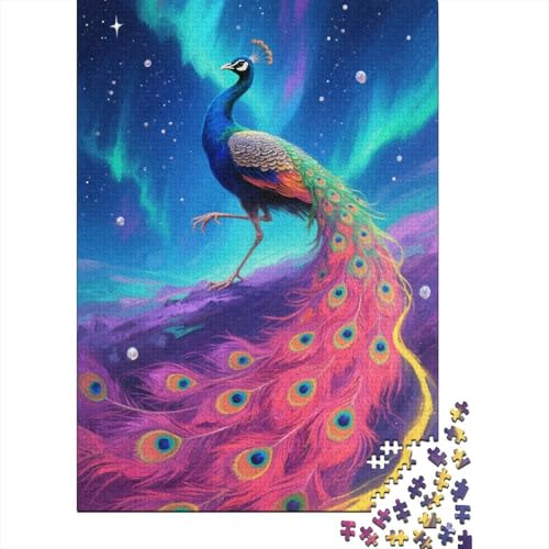 Pfauen 1000 Teile Puzzle Farbenfrohes Legespiel Rätsel Herausforderung Spielzeug Klassische Puzzlespiele Puzzles Für Erwachsene Home Dekoration 1000pcs (75x50cm) von ZRHSADO