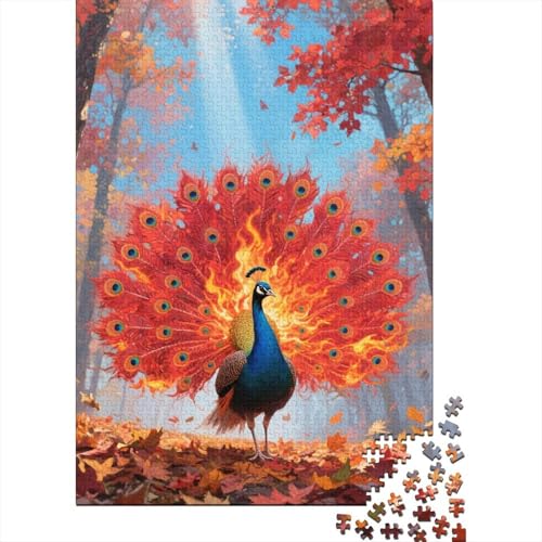 Pfauen 1000 Teile Puzzle Geschicklichkeitsspiel Rätsel Euzzles Für Erwachsene Klassische Puzzlespiele Puzzles Für Erwachsene Für Die Ganze Familie 1000pcs (75x50cm) von ZRHSADO