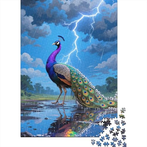 Pfauen 1000 Teile Puzzle Geschicklichkeitsspiel Rätsel Euzzles Für Erwachsene Klassische Puzzlespiele Puzzles Für Erwachsene Home Dekoration 1000pcs (75x50cm) von ZRHSADO