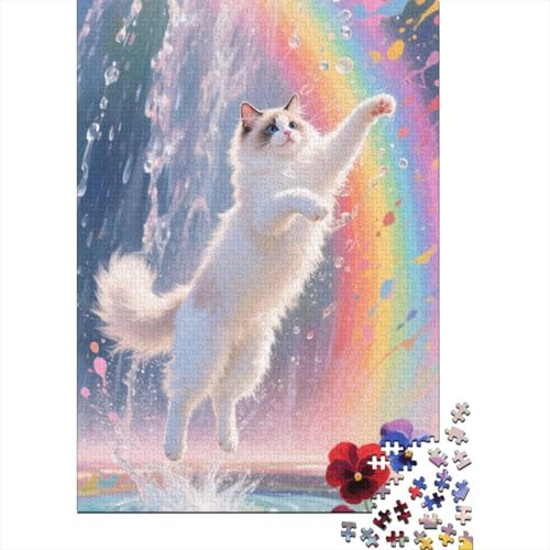 Ragdoll 1000 Teile Puzzle Geschicklichkeitsspiel Rätsel Impossible Klassische Puzzlespiele Für Erwachsene Kinder Für Die Ganze Familie 1000pcs (75x50cm) von ZRHSADO