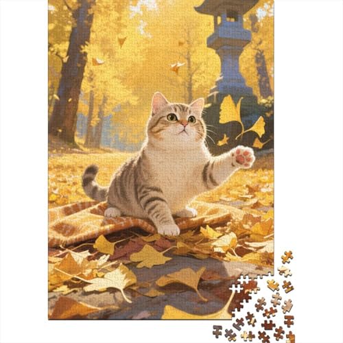 Scottish Fold 1000 Teile Puzzle Geschicklichkeitsspiel Rätsel Pädagogisches Spiel Klassische Puzzlespiele Für Erwachsene Kinder Home Dekoration 1000pcs (75x50cm) von ZRHSADO
