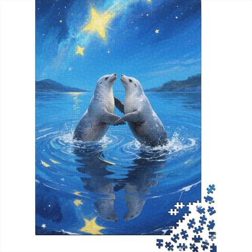 Seal 1000 Teile Puzzle Farbenfrohes Legespiel Rätsel Pädagogisches Spiel Klassische Puzzlespiele Für Erwachsene Kinder Home Dekoration 1000pcs (75x50cm) von ZRHSADO