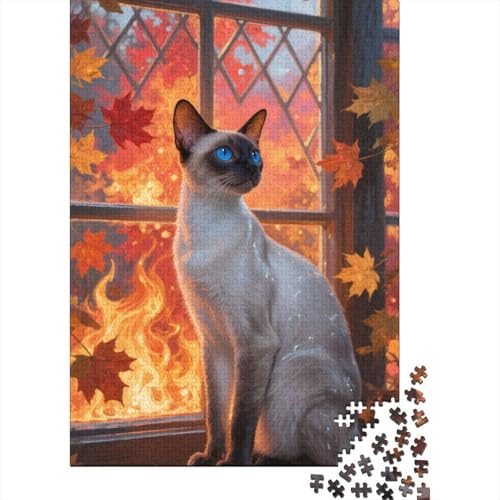 Siamese 1000 Teile Puzzle Farbenfrohes Legespiel Rätsel Lernspiel Klassische Puzzlespiele Für Erwachsene Kinder Für Die Ganze Familie 1000pcs (75x50cm) von ZRHSADO